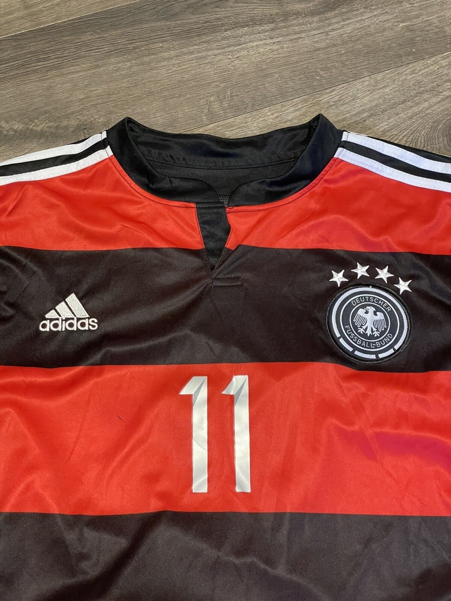 Adidas Germany Away Soccer Jersey WC 2014 Klose #11 Men's Size S