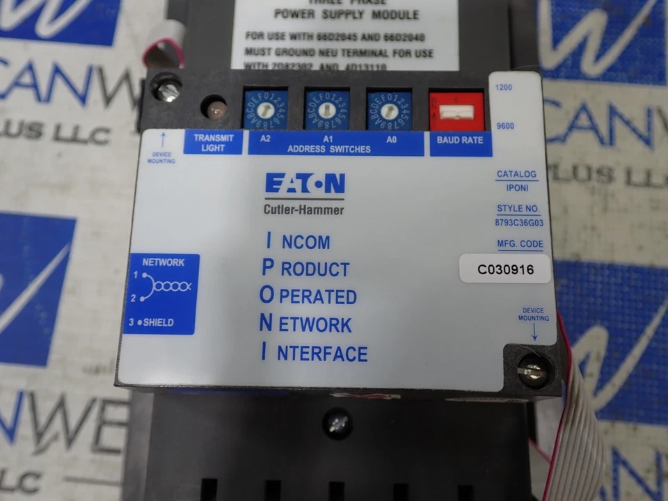 Fuente de alimentación trifásica Cutler Hammer IPONI estilo 8793C36G03 pantalla IQ DP-4000 Foto 4 de 4