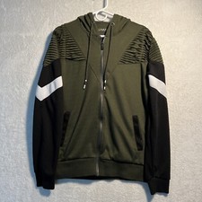 MENS Trillnation Stylish Forest Green/Black/White Jacket Size Medium 