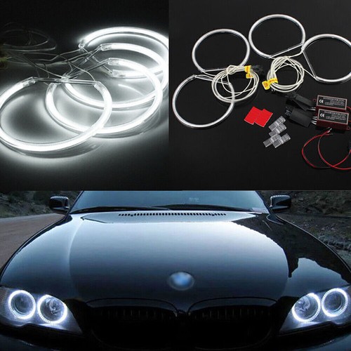 Xenon Headlight SMD LED Angel Eyes Halo Rings Replace For BMW E39 E46 3 5 Series - Picture 2 of 11
