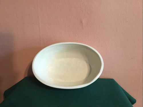 Small INDIVIDUAL SIZE CASSEROLE DISH W/LID Oval White & Ribbed Bowl USA - Picture 15 of 20