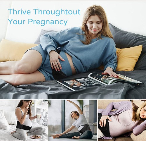 Maternity Belt Pregnancy Belly Band Back Support Abdominal Binder Bump Brace US - Picture 8 of 19