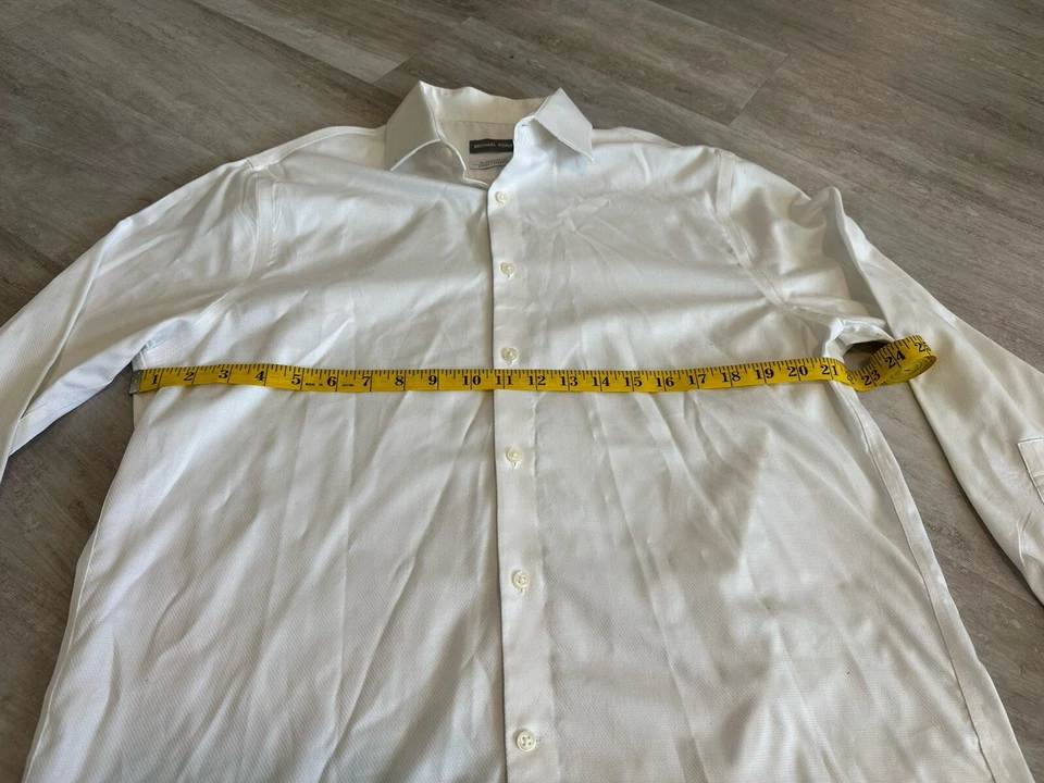 Men Michael Kors White Button Down Regular Size 16 1/2 32/33 - Image 4 of 4