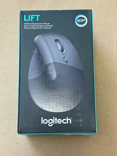 NEW LOGITECH LIFT VERTICAL ERGONOMIC MOUSE COLOR GRAPHITE 910-006466 FAST SHIPPN