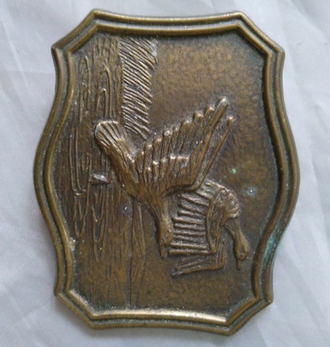 Vintage Brass Duck Belt Buckle VG-Ex Condition 🆓 Shipping - Picture 2 of 4