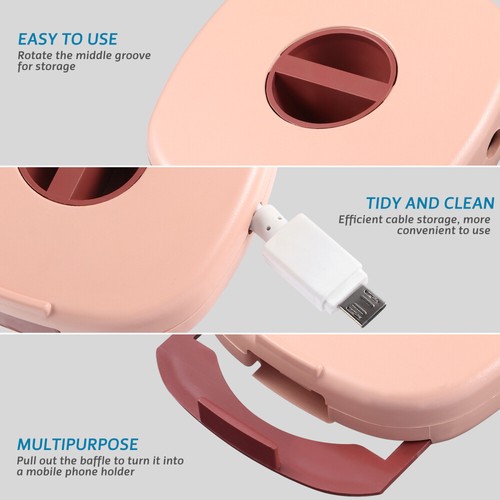 3 Pcs Mobile Phone Data Cable Storage Box Cords Organizer Charging - Photo 10/12