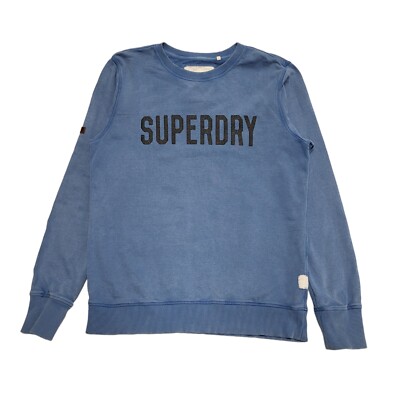Superdry Sweatshirt Sports BlueLong Sleeve Mens UK Size XL