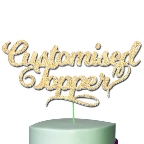 Glitzer Cake Topper individuell Happy Birthday personalisiert Hochzeit 18. 21. 30. - Bild 2 von 11