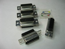 D-Sub Female 15 Pin Connector Shell without Pins - NOS Qty 5