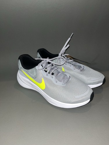 Nike Men’s Running Shoes Size 10.5 Revolution 7 Wolf Grey Volt Yellow New