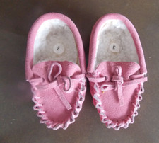Toddler Pink Moccasins Size 3 Baby
