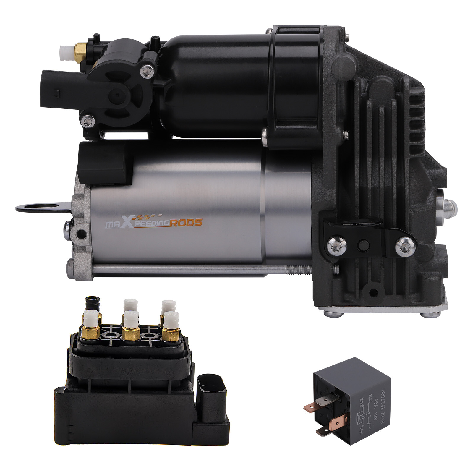 Air Suspension Compressor &Relay &Valve Block For Mercedes X166 GL350 1663200204-image