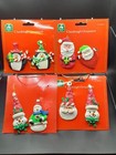 (8) Christmas House Clay Dough Ornaments - Penguin x2, Santa x3, Snowman x3