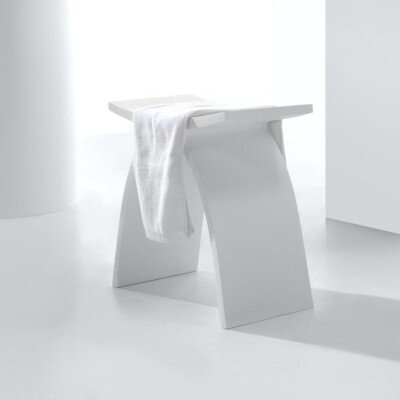 Duschstuhl Badhocker Badstuhl Premium Design Spa Badmöbel aus Solid Stone
