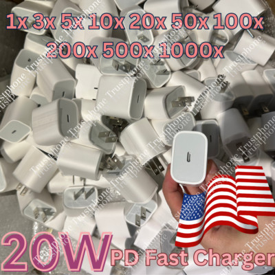 Lot 20W USB Type C Power Adapter Fast Charger Cube Block For iPhone iPad Android