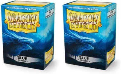 DRAGON SHIELD 2x Maniche Classiche Scudo del Drago - Blu (maniche 2x100)