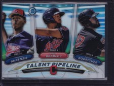 2018 BOWMAN CHROME TALENT PIPELINE REFRACTOR INDIANS BRADLEY MCKENZIE #TP-CLE