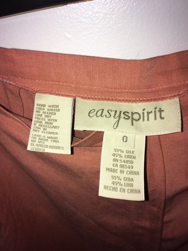 easy spirit Wide Leg Pants Size 0, Silk Linen Peach Pink - Picture 5 of 7