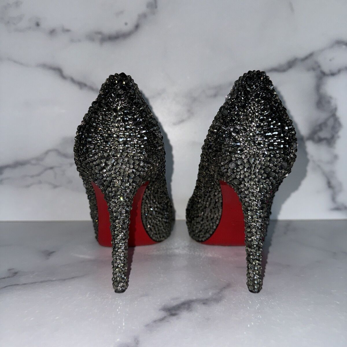 Christian Louboutin Simple Pumps Black Diamond Strass Christian Louboutin Simple Pumps Black Diamond Strass