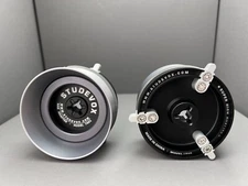 2X New High Quality Metal Matte Gray Nab Hub Adapters For 1/4" Tape Recorders