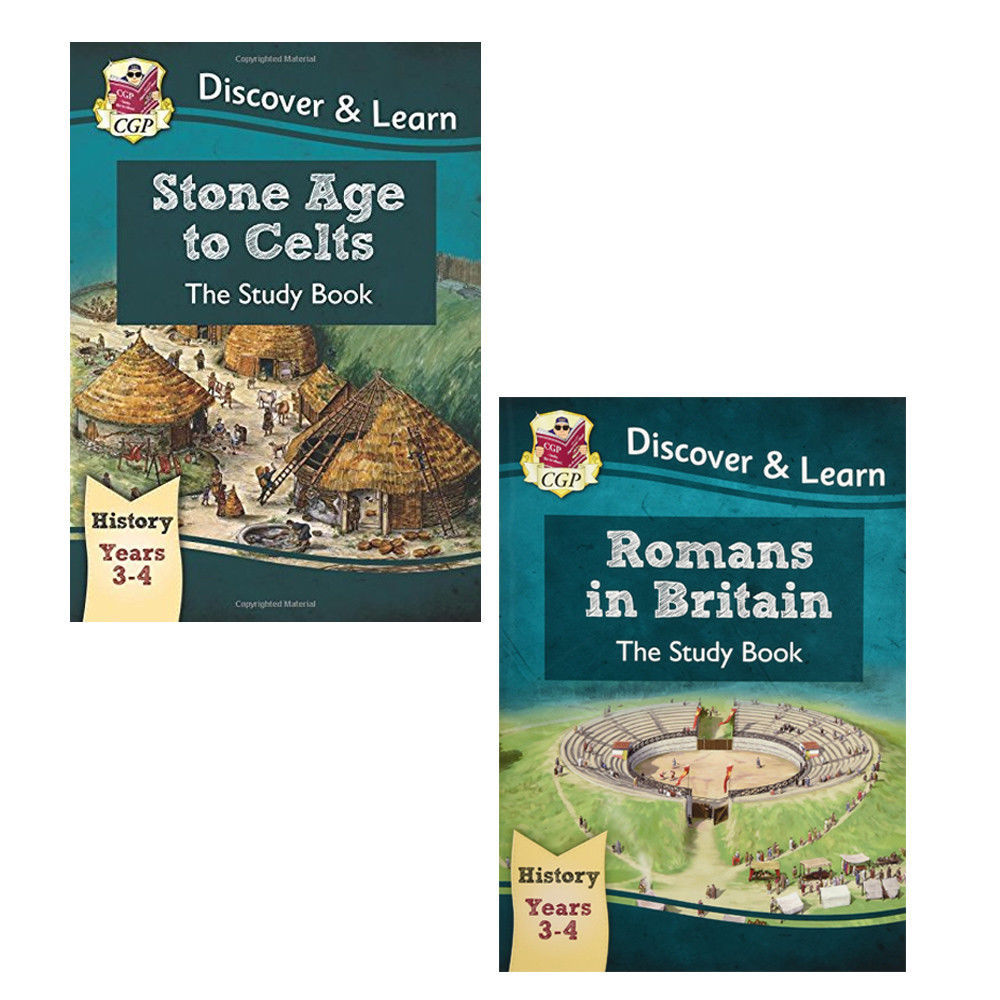 KS2 Discover Learn History Stone Age to Celts Study 3 Books Set By CGP Books NEW