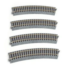 Kato 2-270 HO Scale 490mm (19 1/4") Radius 22.5º Curve Track [4 pcs] UniTrack