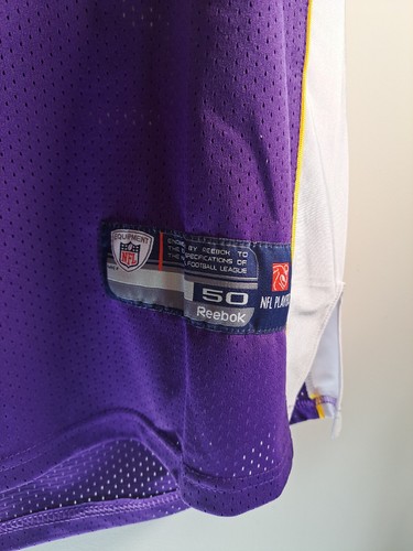MINNESOTA VIKINGS PERCY HARVIN #12 REEBOK ON FIELD JERSEY SIZE 50 NFL - Picture 3 of 3