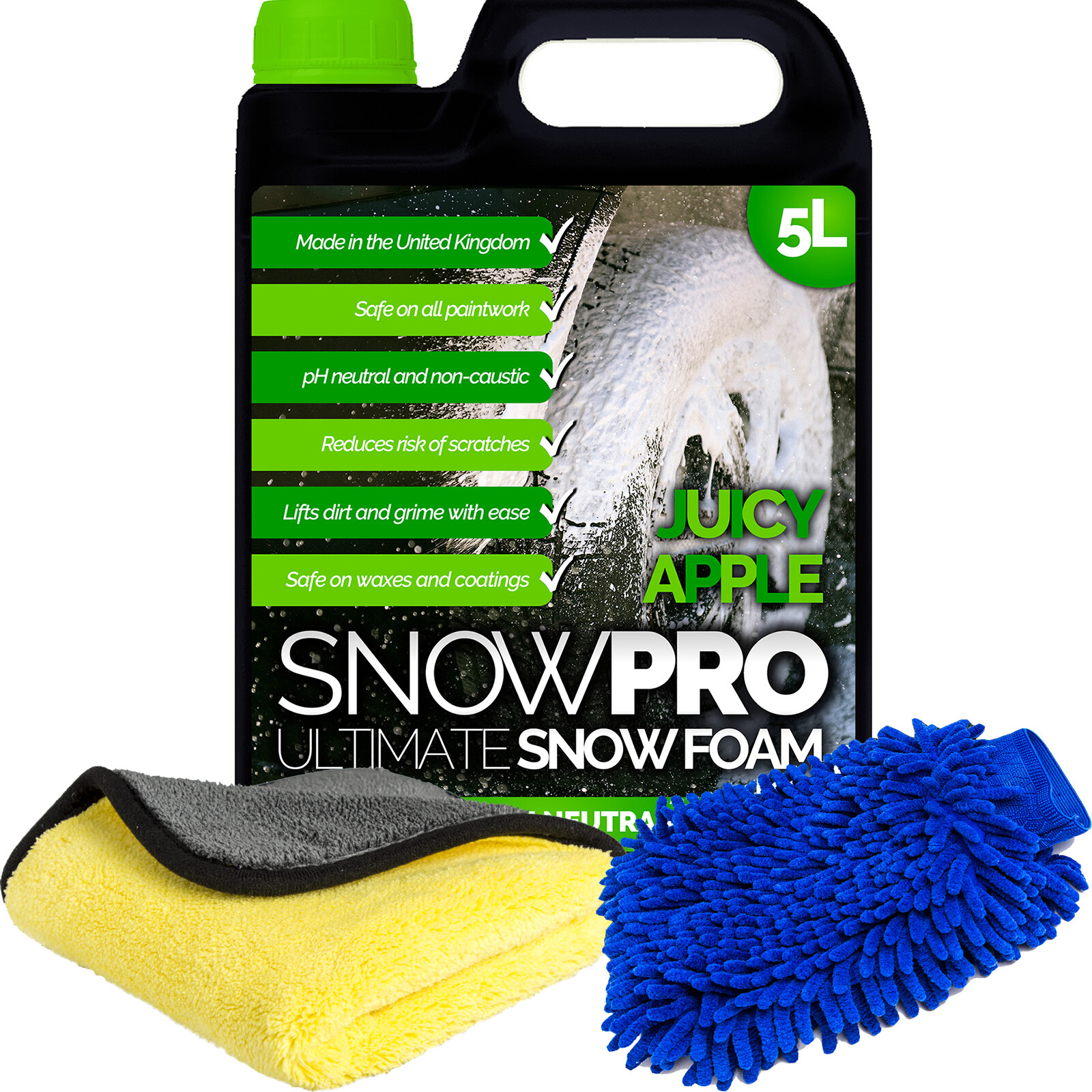 Snow Foam Shampoo Car Wash 5l Wax Litre Soap Detailing Kit pH Neutral