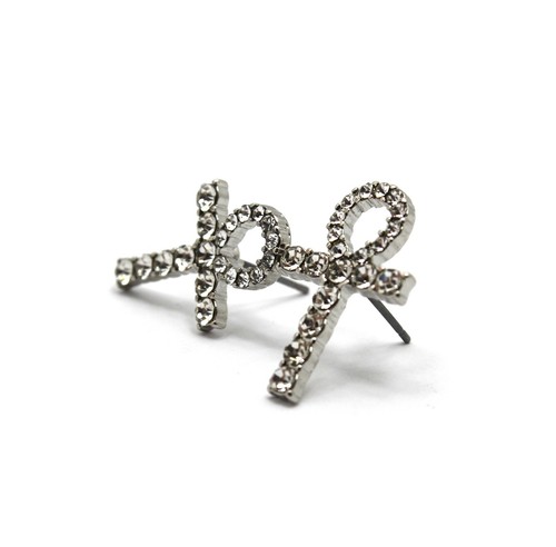 Ägyptische Pave Ankh Stücke durchbohrt Ohrstecker Mode Ohrring XE1152 - Bild 12 von 13