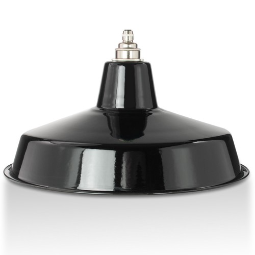 Pantalla lámpara esmalte lámpara industrial lámpara de fábrica vintage 36cm negra 2. Wahl - Imagen 15 de 22