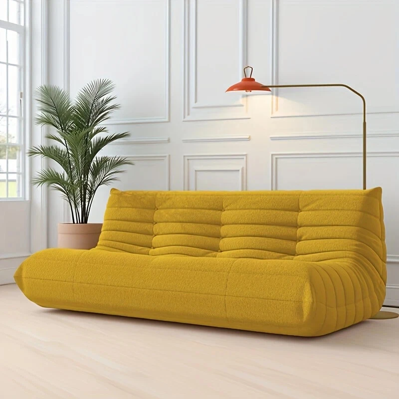 Sofá perezoso cama de tatami oruga silla bolsa de frijoles sofá de piso de 1 a 3 asientos sofá siesta Foto 3 de 4