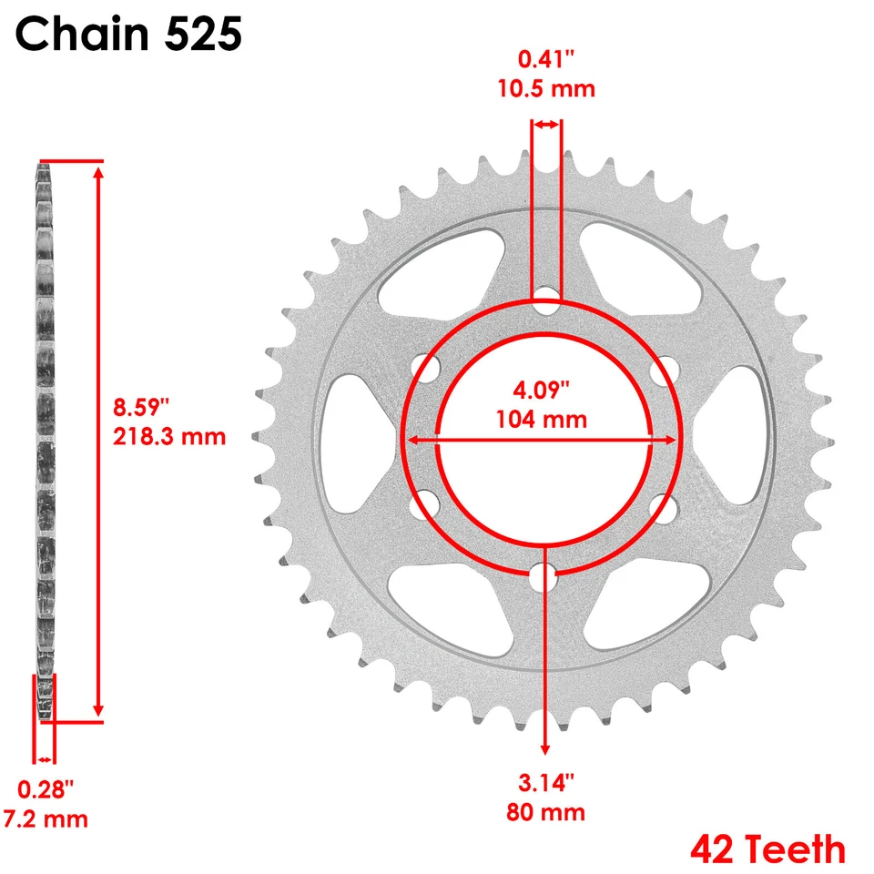 Kit de cadena de transmisión y piñones para Kawasaki ZX750N Ninja ZX-7Rr 1996 96 97 1999 Foto 4 de 4