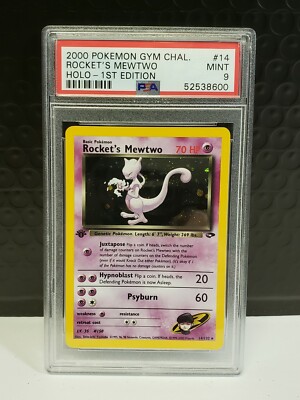 Pokemon First Edition Gym Challenge Rocket's Mewtwo Holo RARE PSA