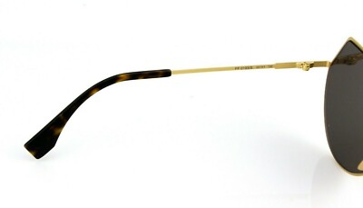 RARE Genuine FENDI EYELINE Gold Mirror Aviator Shield RARE Genuine FENDI EYELINE Gold Mirror Aviator Shield