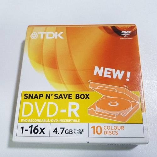 TDK DVD+R Orange 10 recordable snap carry box blank media 16 DVD discs 4.7GB - Picture 12 of 17