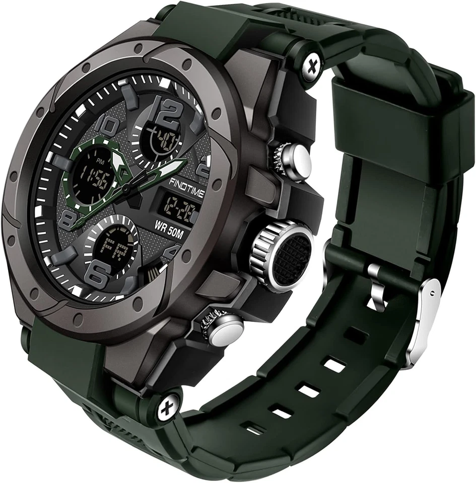 Montre Militaire Tactique Sport Homme Chronomètre Grand Cadran Étanche Casio - Photo 3/4