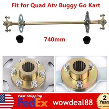 29" Go Kart Rear Live Axle Kit Chain Sprocket Brake Wheel Hub Assembly Go Cart 
