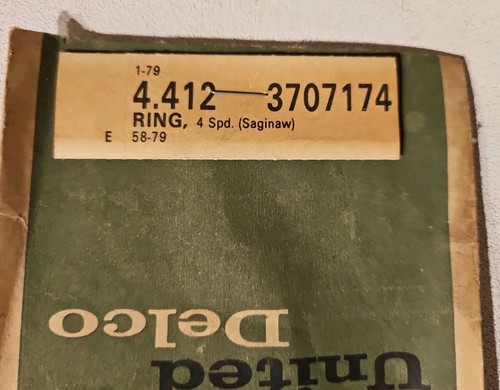 GM 1955 – 1979 Chevrolet Transmission Mainshaft Rear Bearing Ring Part # 3707174 - Picture 2 of 3