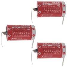 3-Pack ER3 3.6V 1100mAh Non-rechargeable Li-ion PLC Battery with Solder feet New