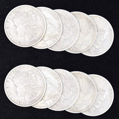 10 Pcs Steel Morgan Dollar (3.8Cm Dia) Magic Tricks Can Be Sucked Props Accessor