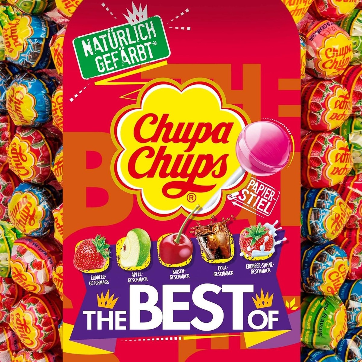 Chupa Chups Lollipop on Wheel Stand with 200 Lollis Display for