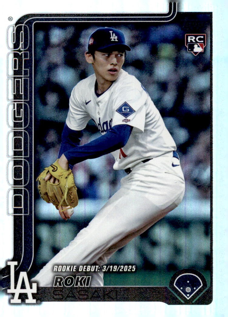 2025 Topps Update #US199 Roki Sasaki Rainbow Foil