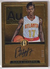 NBA DENNIS SCHRODER AUTO 2015 16 PANINI GOLD STANDARD Au BASKETBALL On Card Auto