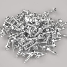 Chrome License Plate Screws Rustproof 100Pcs NEW SEALED