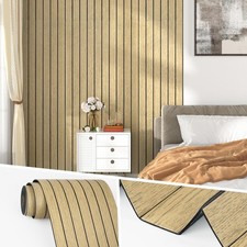 Wallercity braune Holzlattenwandverkleidung für Innenwände abnehmbar