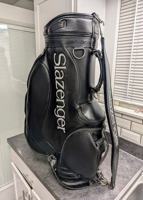 SLAZENGER UK/USA Black Staff Golf Bag   6-Way Divider  ️ Raincover