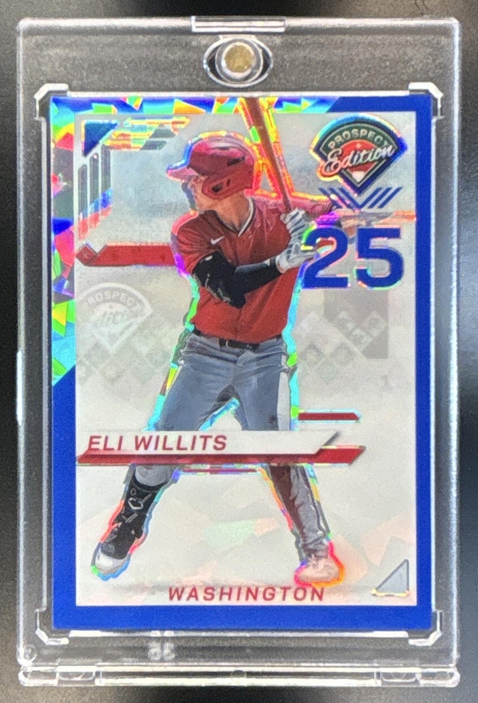 2025 Panini Prospect Edition Eli Willits #155 Holo Ticket Blue Ice /299