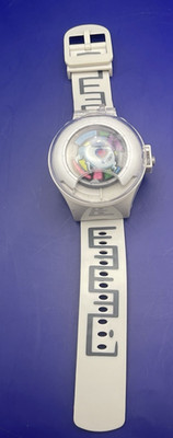 Yo-Kai Watch Band Hasbro White Wrist Watch - For Parts Only (Disc Stuck)