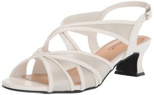 Easy Street Women's Tristen Heeled Sandal, White, 8