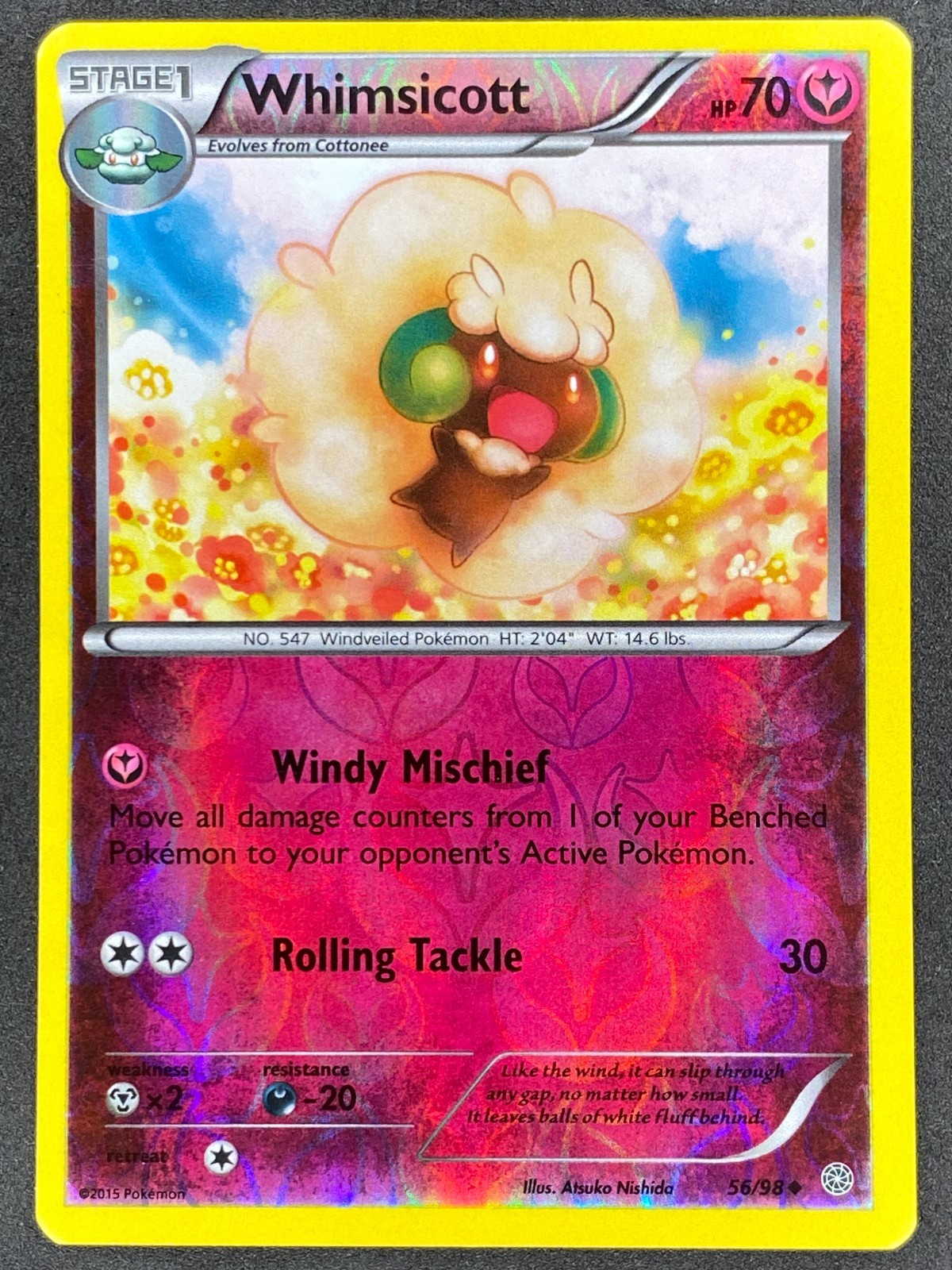 Pokémon Whimsicott Reverse Holo 56/98 AOR Ancient Origins LP/NM